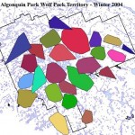 Sample map of wolf pack territory boundaries