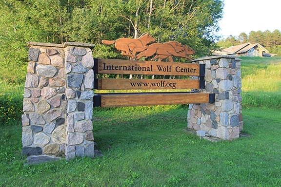 International Wolf Center Sign