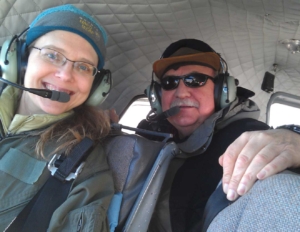 Shannon Barber Meyer and Dave Mech aerially radio tracked wolves during the project.